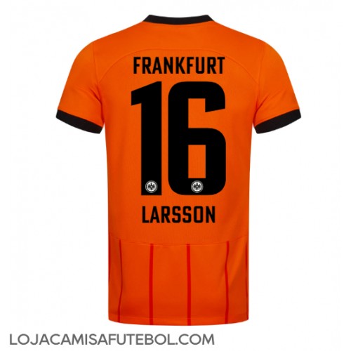 Camisa de Futebol Eintracht Frankfurt Hugo Larsson #16 Equipamento Alternativo 2024-25 Manga Curta